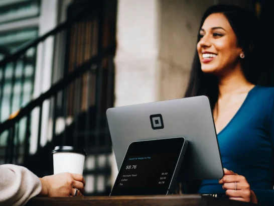 Woman with her laptop.